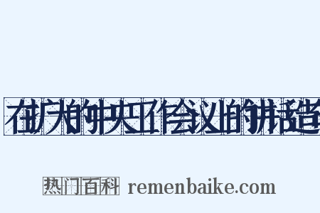 在扩大的中央工作会议上的讲话造句是什么意思的图片